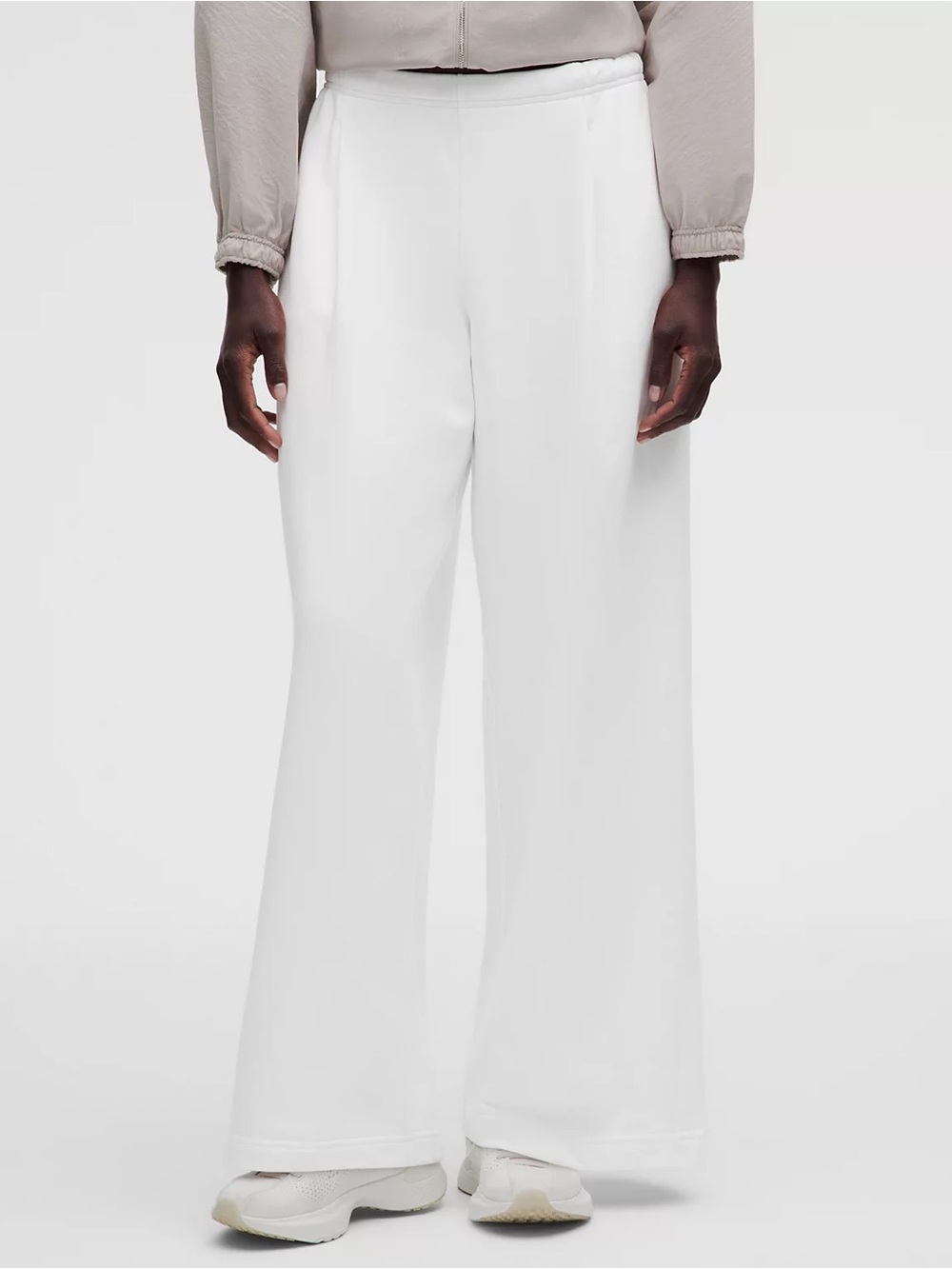 NEW Lululemon French Terry Mid-Rise Wide-Leg Pant White XS